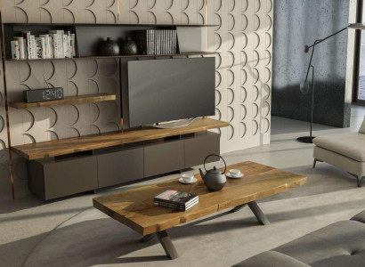 Wood coffee table modern living room furniture luxury side table TV stand